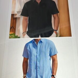 Amazon - Men's black Short Sleeve Shirt with buttons. Large!  New with out tags